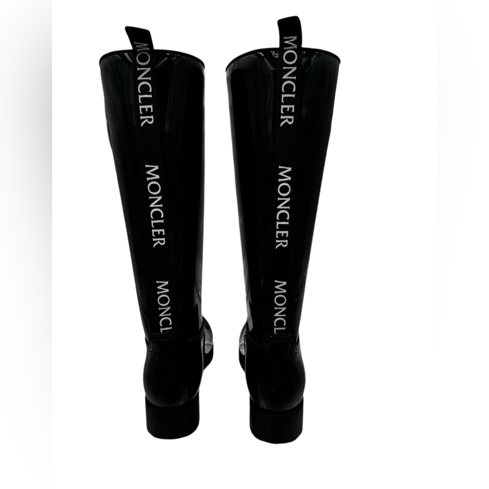 Moncler Black Logo Knee-High Boots - Picture 2 of 13